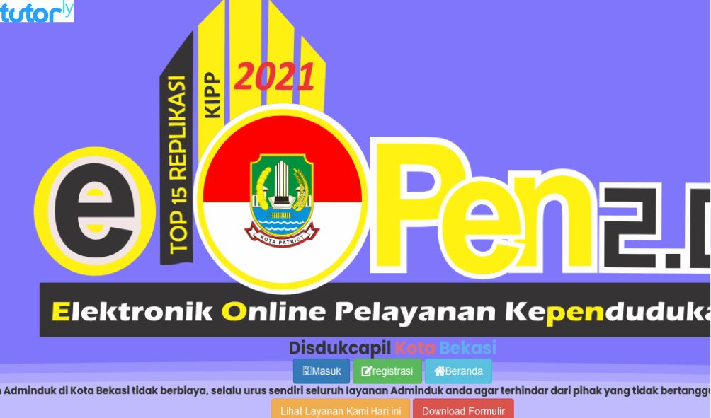 Cara daftar e-open Bekasi