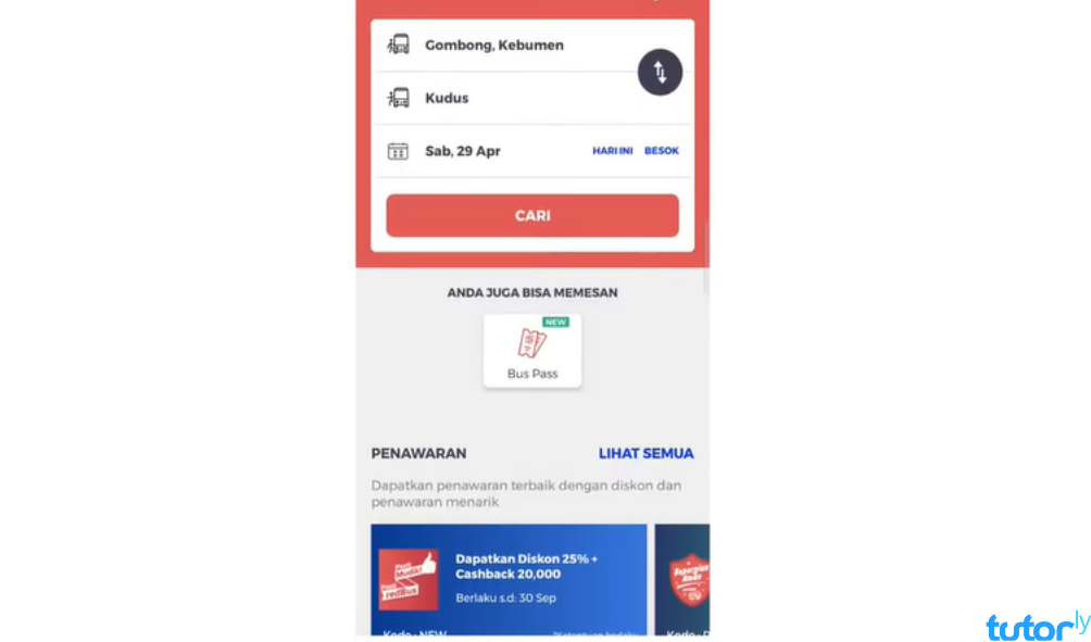 Cara Pesan Tiket Bus Online di RedBus