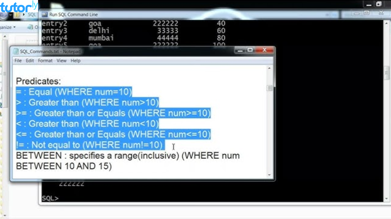 Cara Menulis SQL Query di Notepad