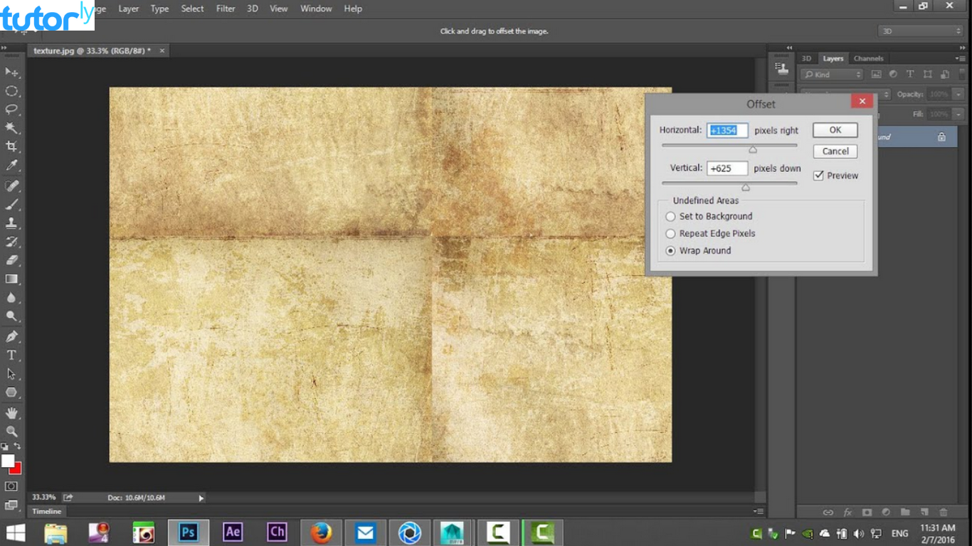 cara membuat pola seamless di Photoshop