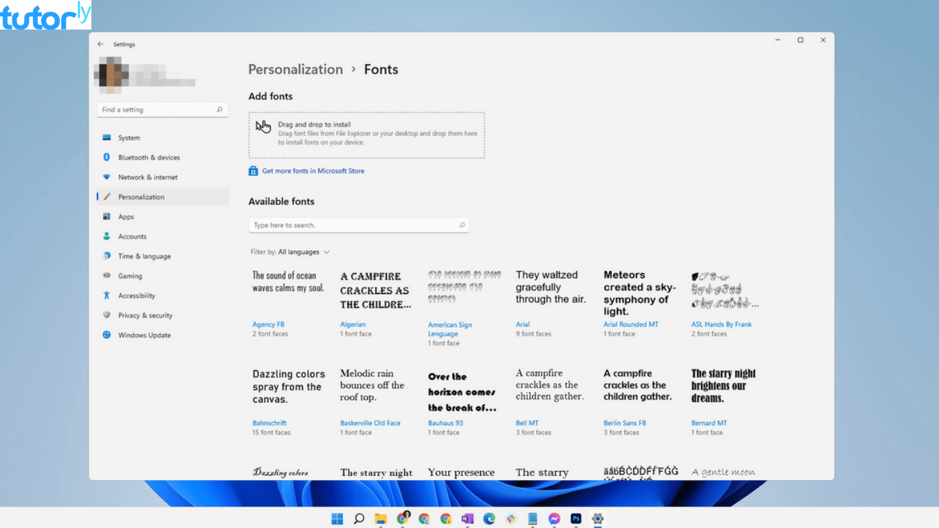 cara menginstal font di Windows 10