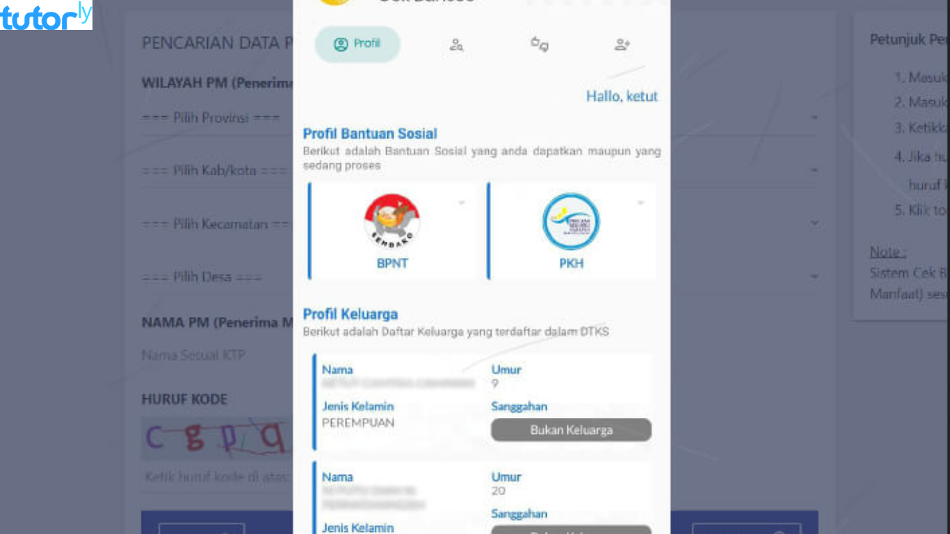 cara cek NIK KTP penerima bansos