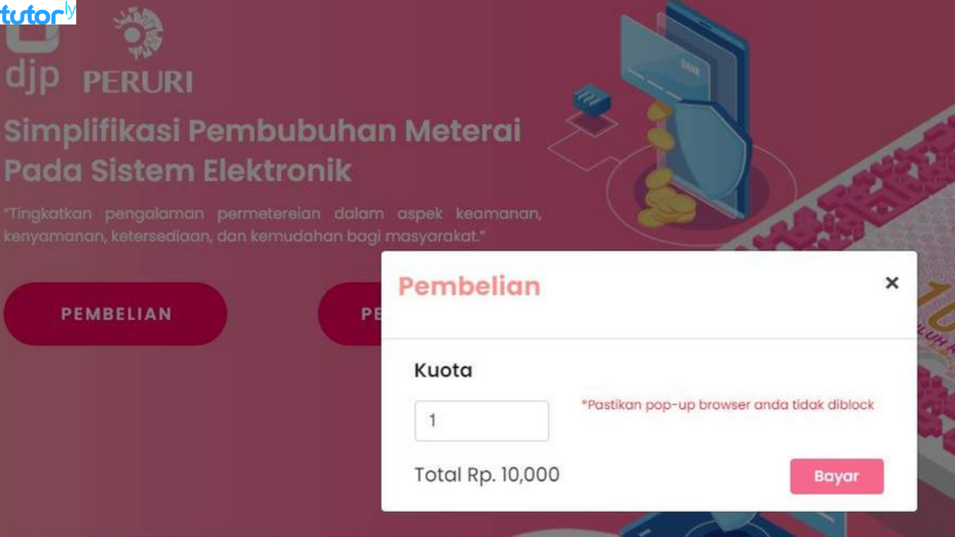 cara beli e-Materai di Peruri