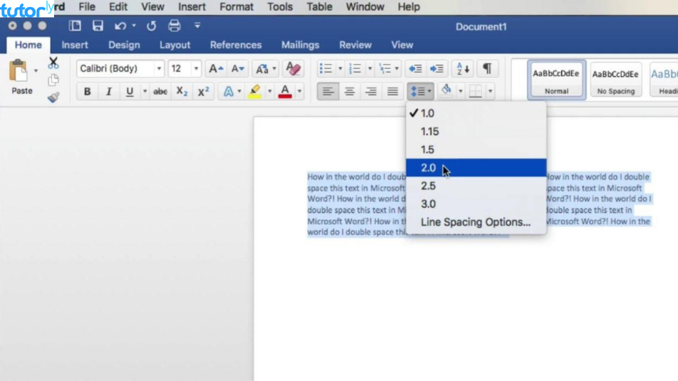 cara mengatur spasi di Word