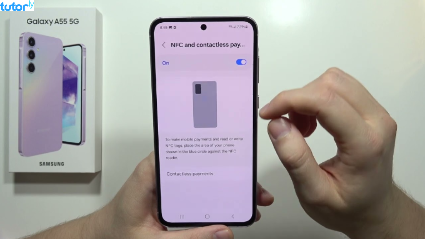 cara cek NFC di Samsung A55